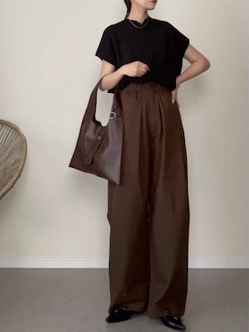 「ニットトップス」｜STYLEDOORさん（レディース・162cm）の春コーディネート