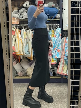 「Honeys（ハニーズ）のアイテム（シューズ、ブラック系）」を使った、ﾜさん（レディース）の秋コーディネート