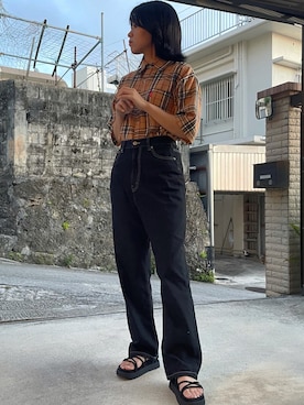 「SONA（ソナ）のアイテム（トップス、ベージュ系）」を使った、ﾜさん（レディース）の夏コーディネート