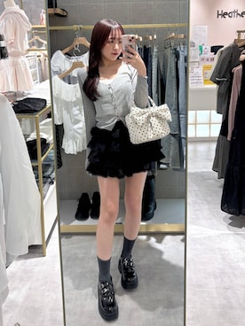 「Heather（ヘザー）のアイテム」を使った、ちなさん（レディース・159cm）の春コーディネート