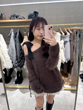 「Heather（ヘザー）のアイテム（ニット/セーター）」を使った、ちなさん（レディース・159cm）の秋コーディネート