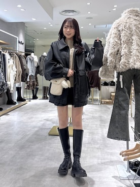 「Heather（ヘザー）のアイテム（トップス）」を使った、ちなさん（レディース・159cm）の冬コーディネート