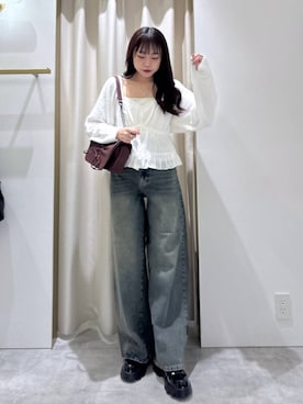 「アイテム（ドレスシューズ）」を使った、ちなさん（レディース・159cm）の秋コーディネート