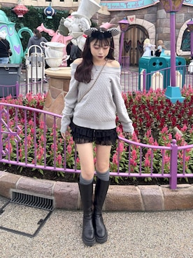 「Heather（ヘザー）のアイテム（ニット/セーター）」を使った、ちなさん（レディース・159cm）の秋コーディネート