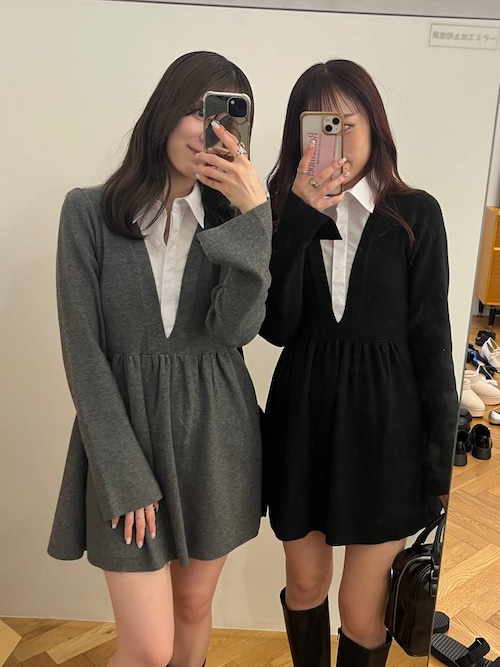 セール】ドッキングペプラムワンピース 148813（ワンピース）｜Heather