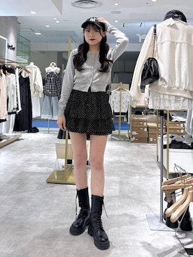 「Heather（ヘザー）のアイテム（トップス）」を使った、ちなさん（レディース・159cm）の春コーディネート