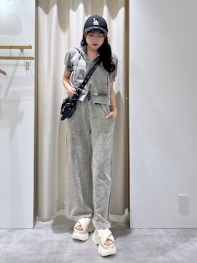 「アイテム（パーカー）」を使った、ちなさん（レディース・159cm・20代）の夏コーディネート