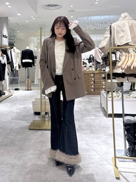 「Heather（ヘザー）のアイテム（パンツ）」を使った、ちなさん（レディース・159cm）の秋コーディネート