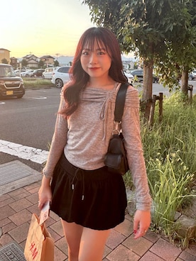 「Heather（ヘザー）のアイテム（Tシャツ/カットソー）」を使った、ちなさん（レディース・159cm）の夏コーディネート