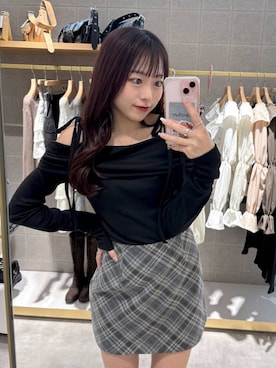 「Heather（ヘザー）のアイテム（Tシャツ/カットソー）」を使った、ちなさん（レディース・159cm）の夏コーディネート