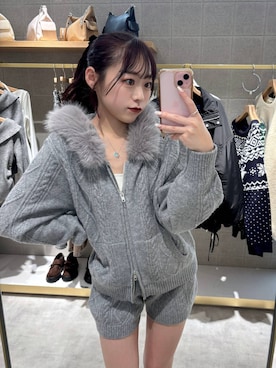 「Heather（ヘザー）のアイテム」を使った、ちなさん（レディース・159cm）の冬コーディネート