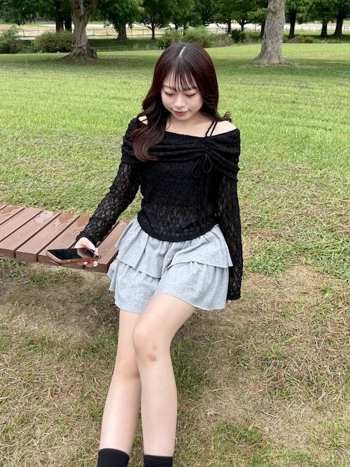 ギャザーフリルミニスカート 499185（スカート）｜Heather