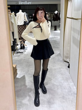 「アイテム（タイツ/ストッキング）」を使った、ちなさん（レディース・159cm）の秋コーディネート