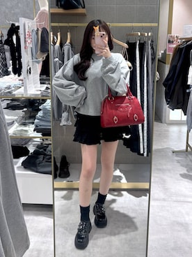 「Heather（ヘザー）のアイテム（トップス）」を使った、ちなさん（レディース・159cm）の春コーディネート