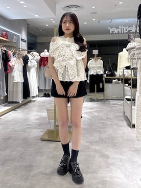 「Heather（ヘザー）のアイテム」を使った、ちなさん（レディース・159cm）の夏コーディネート