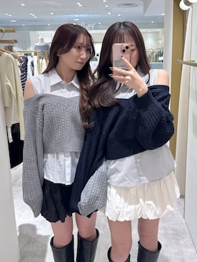 「着痩せ」｜「アイテム（ブーツ）」を使った、ちなさん（レディース・159cm）の春コーディネート