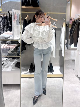 「Heather（ヘザー）のアイテム」を使った、ちなさん（レディース・159cm）の春コーディネート