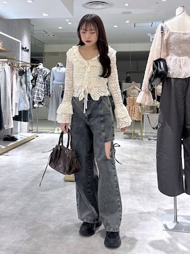 「Heather（ヘザー）のアイテム（バッグ）」を使った、ちなさん（レディース・159cm）の春コーディネート