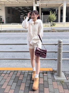 「アイテム（ソックス/靴下）」を使った、ちなさん（レディース・159cm・20代）の冬コーディネート