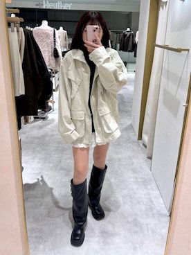 「Heather（ヘザー）のアイテム（ニット/セーター）」を使った、ちなさん（レディース・159cm）の秋コーディネート