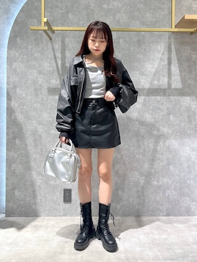 「アイテム（ブルゾン）」を使った、ちなさん（レディース・159cm・20代）の秋コーディネート