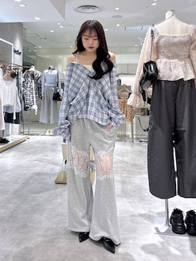 「Heather（ヘザー）のアイテム（トップス）」を使った、ちなさん（レディース・159cm）の春コーディネート