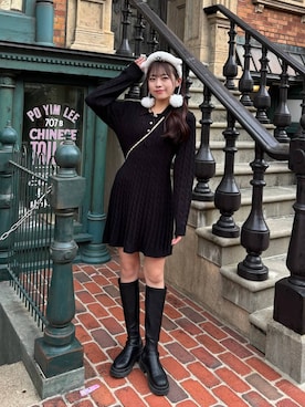 「アイテム（ワンピース/ドレス）」を使った、ちなさん（レディース・159cm・20代）の秋コーディネート