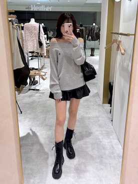 「アイテム（ボストンバッグ）」を使った、ちなさん（レディース・159cm・20代）の秋コーディネート