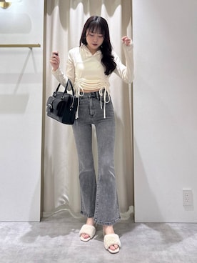 「Heather（ヘザー）のアイテム（Tシャツ/カットソー）」を使った、ちなさん（レディース・159cm）の秋コーディネート