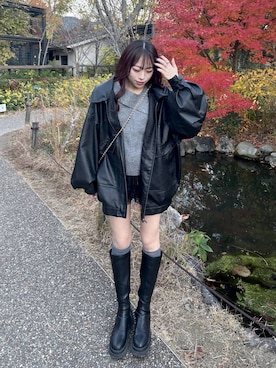 「アイテム（ソックス/靴下）」を使った、ちなさん（レディース・159cm・20代）の冬コーディネート