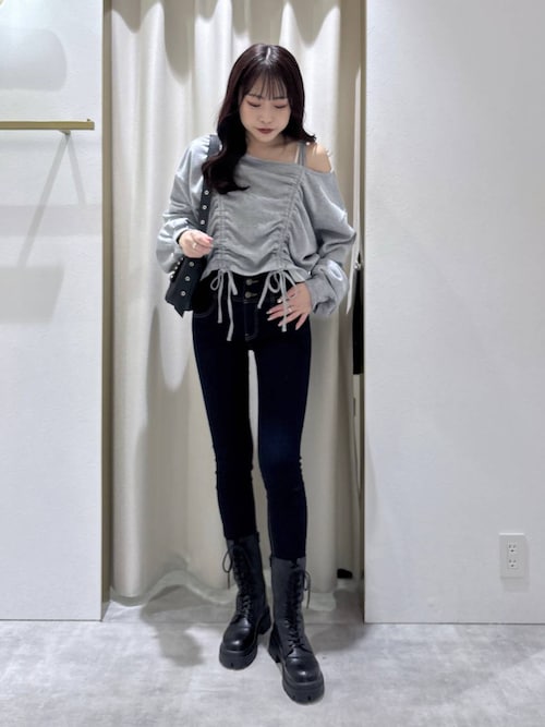 PORTER × ZOZOTOWN レザー ショルダーバッグ スタッズ 黒 Heather（ヘザー） ショルダーバッグ バッグ スタッズショルダーBAG