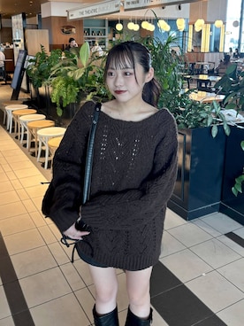 「Heather（ヘザー）のアイテム（ニット/セーター）」を使った、ちなさん（レディース・159cm）の秋コーディネート