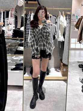 「Heather（ヘザー）のアイテム（その他パンツ）」を使った、ちなさん（レディース・159cm）の夏コーディネート