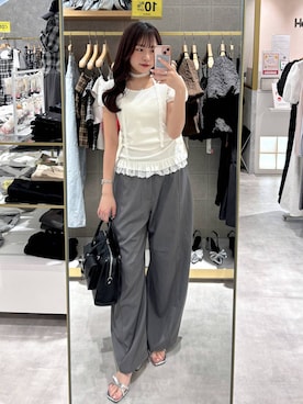 「アイテム（パンツ）」を使った、ちなさん（レディース・159cm・20代）の夏コーディネート
