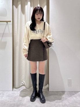 「Heather（ヘザー）のアイテム（ニット/セーター）」を使った、ちなさん（レディース・159cm）の秋コーディネート