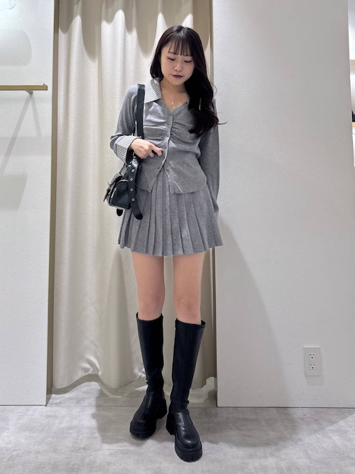 セール】ニットプリーツミニスカート 590655（スカート）｜Heather