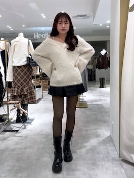 「アイテム（タイツ/ストッキング）」を使った、ちなさん（レディース・159cm）の秋コーディネート