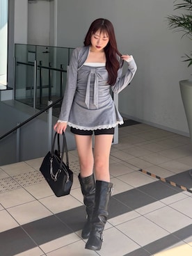 「アイテム（アンサンブル）」を使った、ちなさん（レディース・159cm）の秋コーディネート