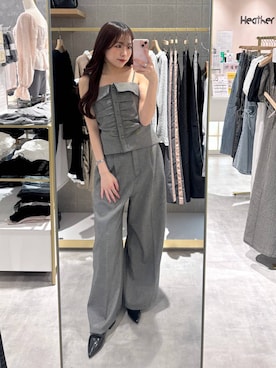 「Heather（ヘザー）のアイテム（トップス）」を使った、ちなさん（レディース・159cm）の春コーディネート