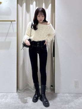 「Heather（ヘザー）のアイテム（ニット/セーター）」を使った、ちなさん（レディース・159cm）の秋コーディネート