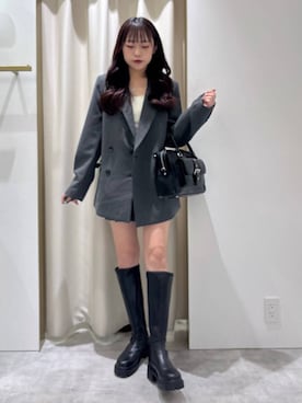 「ロングブーツ」｜ちなさん（レディース・159cm・20代）の秋コーディネート