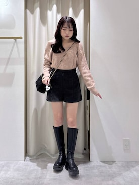 「Heather（ヘザー）のアイテム（ニット/セーター）」を使った、ちなさん（レディース・159cm）の秋コーディネート