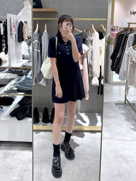 「Heather（ヘザー）のアイテム（ワンピース/ドレス）」を使った、ちなさん（レディース・159cm）の春コーディネート