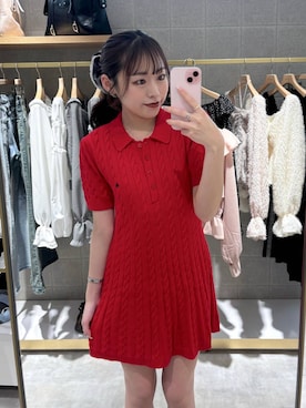 「Heather（ヘザー）のアイテム（ワンピース/ドレス）」を使った、ちなさん（レディース・159cm）の春コーディネート