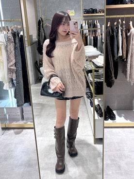 「Heather（ヘザー）のアイテム（ニット/セーター）」を使った、ちなさん（レディース・159cm）の秋コーディネート