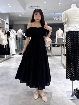 「アイテム（ショルダーバッグ、ピンク系）」を使った、ちなさん（レディース・159cm）の夏コーディネート