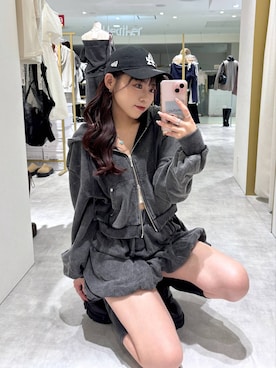 「Heather（ヘザー）の【累計10万本】楽ちんなのに美脚！秋冬No.1ブーツ　インヒールストレッチロングブーツ　571563（ブーツ）」を使った、ちなさん（レディース・159cm）の秋コーディネート