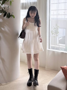 「アイテム（ワンピース/ドレス）」を使った、ちなさん（レディース・159cm・20代）の夏コーディネート
