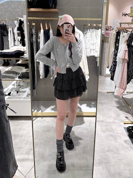 「Heather（ヘザー）のアイテム（パンツ）」を使った、ちなさん（レディース・159cm）の春コーディネート