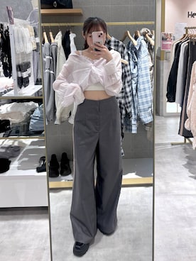 「Heather（ヘザー）のアイテム」を使った、ちなさん（レディース・159cm）の春コーディネート